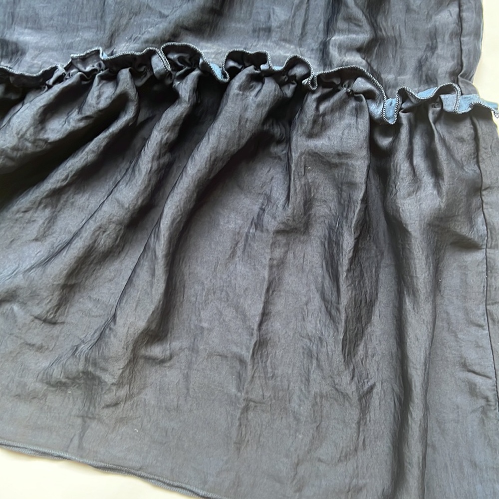 NWOT navy ruffle hem maxi skirt - Picture 3 of 7
